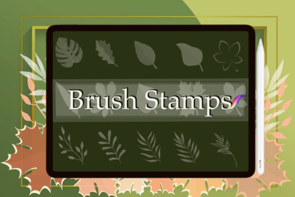 Download 16 Leaves Stamp Brushes Procreate - Premium Bundle