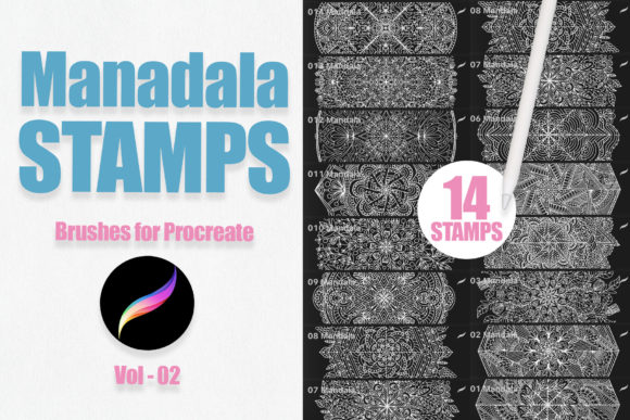 Download Procreate Brushes. Mandala Stamps Vol-02 - Premium Resources
