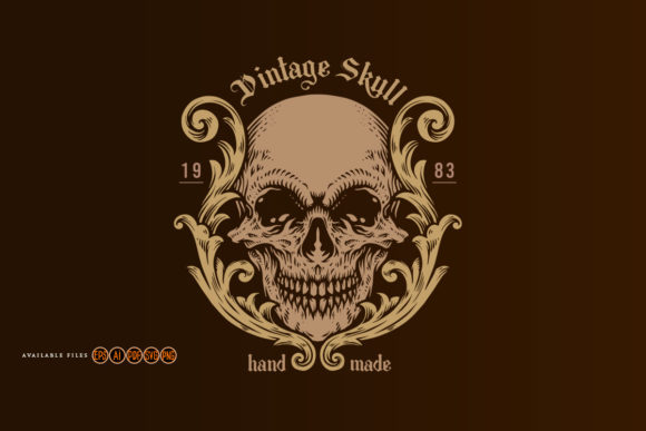 Download Vintage Skull HandDrawn Illustration Svg - Illustration Collection