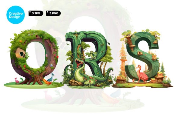 Download Letter QRS Forest Illustration - Illustration Collection