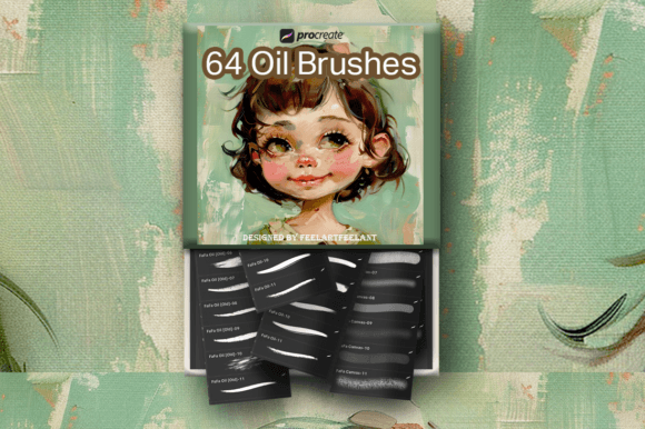 Download 64 Oil Brushes for Procreate - Oil Collection