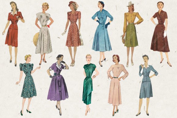 Download Vintage 1950s Fashion Illustrations - Illustration Collection