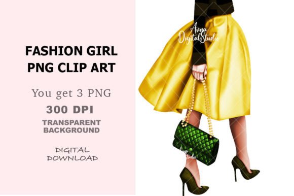 Download Fashion Illustrations, Digital Girl PNG - Illustration Collection