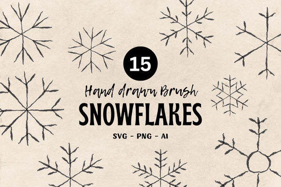 Download Snowflakes Brush Illustrations - Illustration Collection