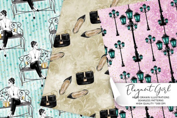 Download Elegant Fashion Illustrations, Planner - Illustration Collection
