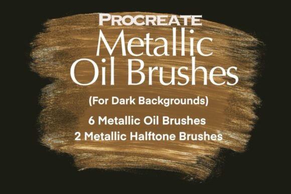 Download Metallic Oil Brushes for Procreate - Premium Resources