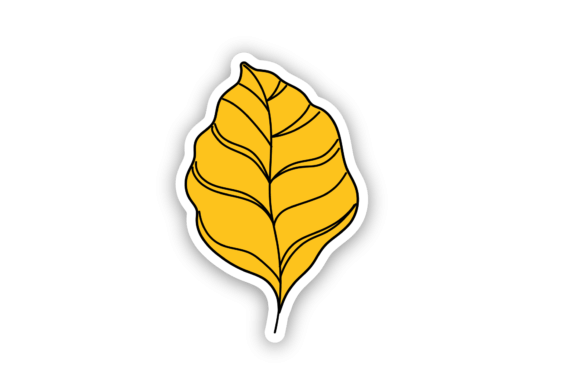 Download Yellow Leaf Sticker - Leaf sticker Collection